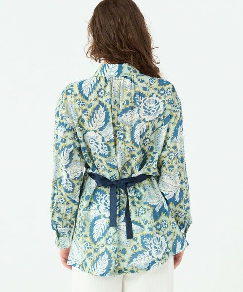 TOMORROWLAND / トゥモローランド シャツ・ブラウス（半袖以外） | トリアセテートポリエステルリネンプリント レギュラーカラーシャツ | 詳細4