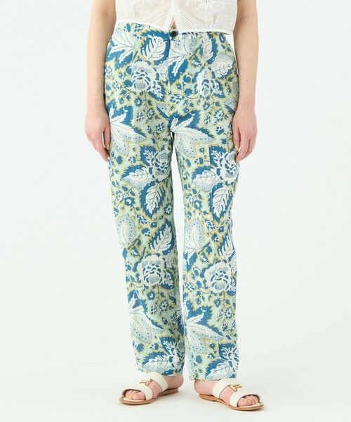 TOMORROWLAND / トゥモローランド その他パンツ | トリアセテートポリエステルリネンプリント タックテーパードパンツ | 詳細2