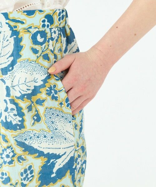 TOMORROWLAND / トゥモローランド その他パンツ | トリアセテートポリエステルリネンプリント タックテーパードパンツ | 詳細7