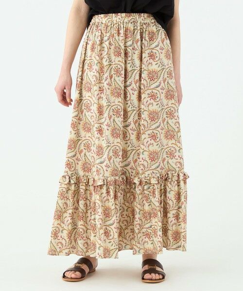 TOMORROWLAND / トゥモローランド ロング・マキシ丈スカート | レーヨンプリント ティアードマキシスカート | 詳細2