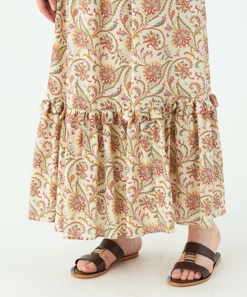TOMORROWLAND / トゥモローランド ロング・マキシ丈スカート | レーヨンプリント ティアードマキシスカート | 詳細7