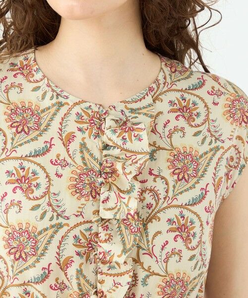 TOMORROWLAND / トゥモローランド ロング・マキシ丈ワンピース | レーヨンプリント アシンメトリーフリルワンピース | 詳細4