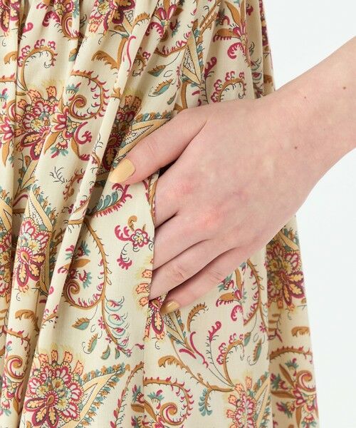 TOMORROWLAND / トゥモローランド ロング・マキシ丈ワンピース | レーヨンプリント アシンメトリーフリルワンピース | 詳細6