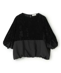 tomorrowland Ballsey ♡ 黒トップス □サークルフラワーチュール 2-wayミニトップス