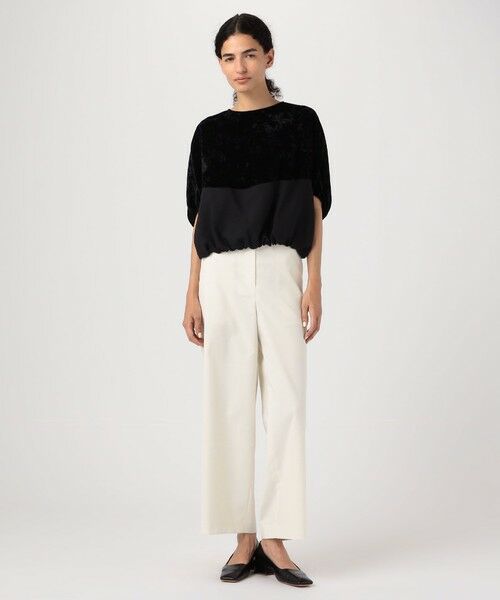 TOMORROWLAND / トゥモローランド シャツ・ブラウス | ベルベットコンビ Tブラウス | 詳細1