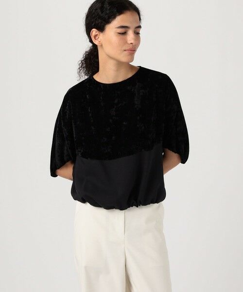 TOMORROWLAND / トゥモローランド シャツ・ブラウス | ベルベットコンビ Tブラウス | 詳細2