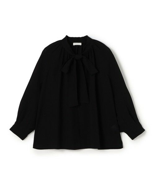 ドゥロワー ボウタイ シルクブラウス 黒 Drawer（ドゥロワー）の「Drawer ボウタイ ブラウス（シャツ