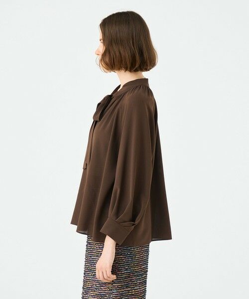 【美品】Tomorrowlandトモローランド Collection ブラウス ワイドストライプ ボウタイブラウス （シャツ・ブラウス