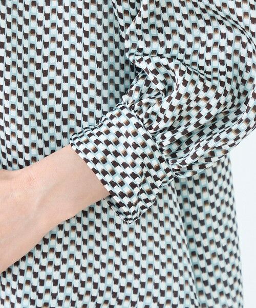 TOMORROWLAND / トゥモローランド シャツ・ブラウス（半袖以外） | ラグスクエアプリント フリルネックブラウス | 詳細6