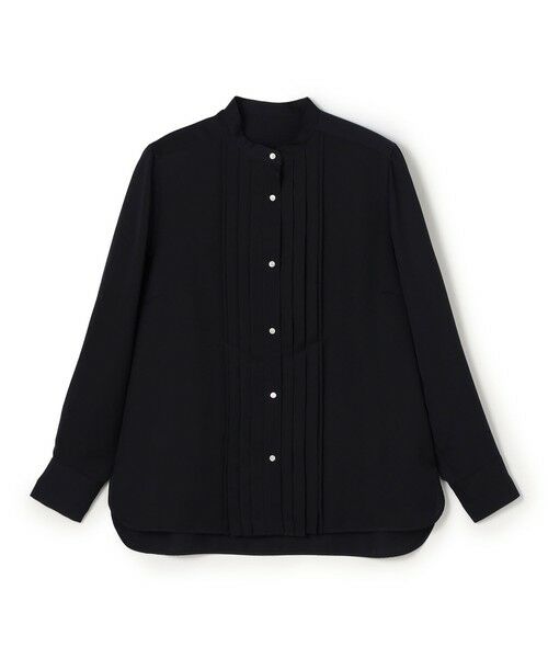 TOMORROWLAND/トゥモローランド スムースサテン ピンタックブラウス 69 ネイビー 36(9号) TOMORROWLAND/トゥモローランド スムースサテン ピンタックブラウス 69 ネイビー 36(9号)