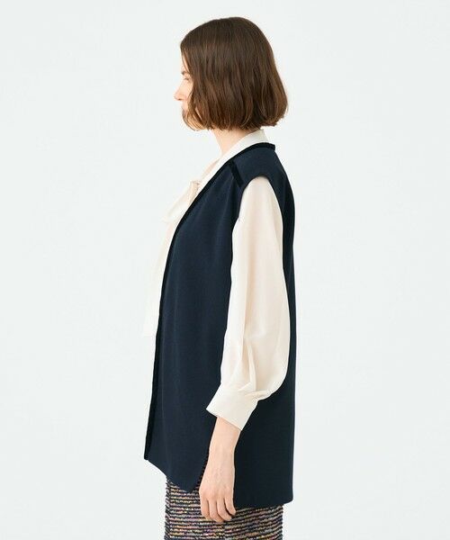 TOMORROWLAND / トゥモローランド ベスト | ミラノリブ Vネックジレ | 詳細3