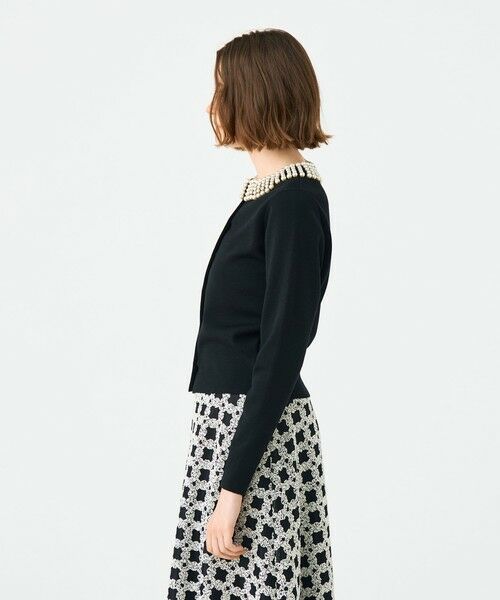 TOMORROWLAND / トゥモローランド カーディガン・ボレロ | ウールポリエステルパールコンビ クルーネックカーディガン | 詳細3