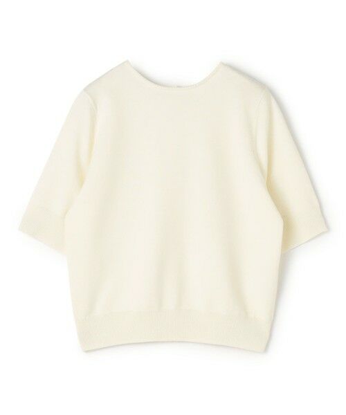 TOMORROWLAND/トゥモローランド パールコンビ バックシャンハーフスリーブプルオーバー 11 ホワイト S(9号)