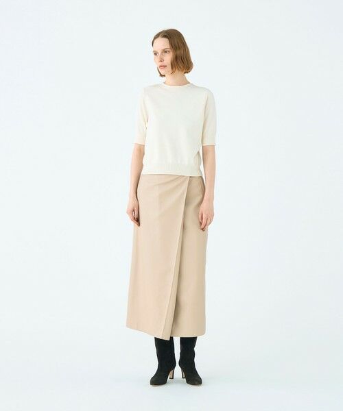 TOMORROWLAND / トゥモローランド ニット・セーター | パールコンビ バックシャンハーフスリーブプルオーバー | 詳細1