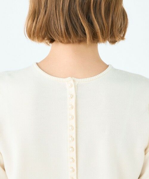 TOMORROWLAND / トゥモローランド ニット・セーター | パールコンビ バックシャンハーフスリーブプルオーバー | 詳細6