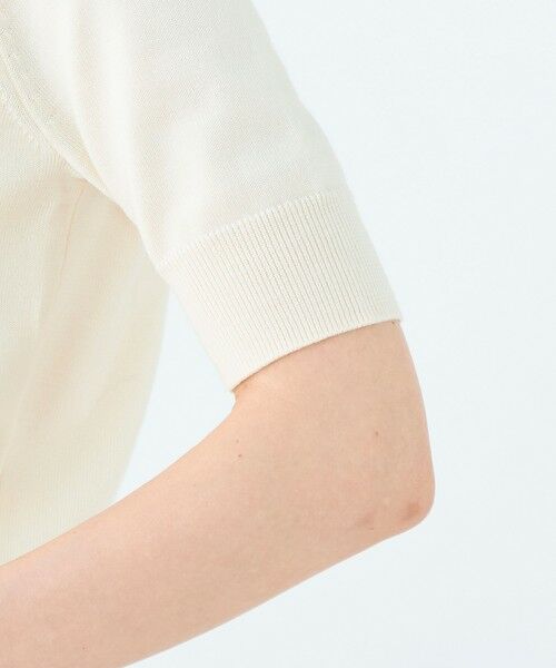 TOMORROWLAND / トゥモローランド ニット・セーター | パールコンビ バックシャンハーフスリーブプルオーバー | 詳細7