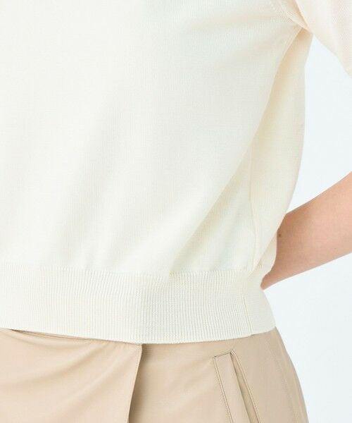 TOMORROWLAND / トゥモローランド ニット・セーター | パールコンビ バックシャンハーフスリーブプルオーバー | 詳細8