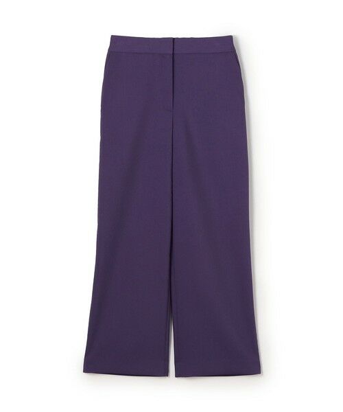 TOMORROWLAND/トゥモローランド ソフトポリエステルレーヨンストレッチ セミワイドパンツ 77 パープル 38(11号)