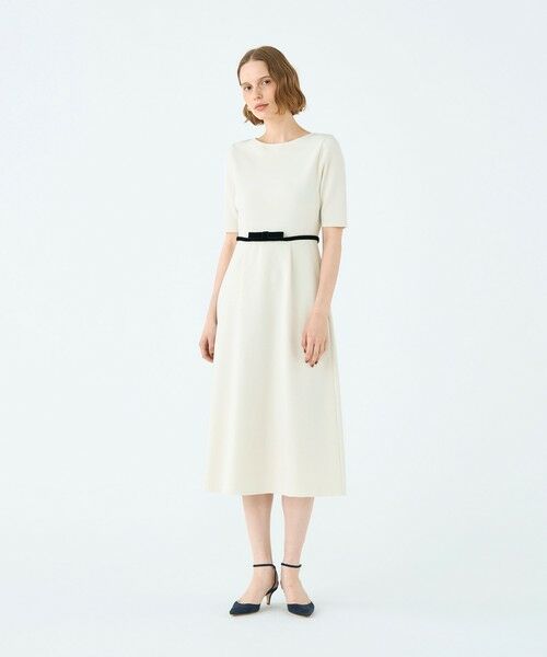 TOMORROWLAND / トゥモローランド ミニ丈・ひざ丈ワンピース | ミラノリブ ハイウエストワンピース | 詳細1