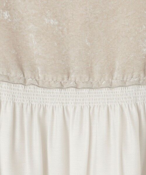 TOMORROWLAND / トゥモローランド ミニ丈・ひざ丈ワンピース | ベルベットコンビ Iラインワンピース | 詳細10