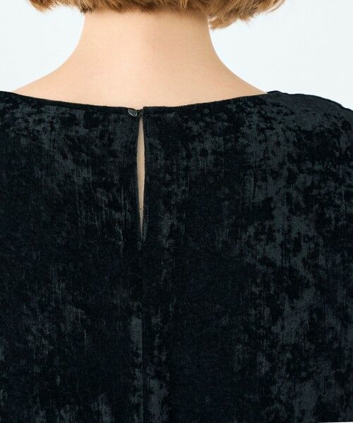 TOMORROWLAND / トゥモローランド ミニ丈・ひざ丈ワンピース | ベルベットコンビ Iラインワンピース | 詳細5