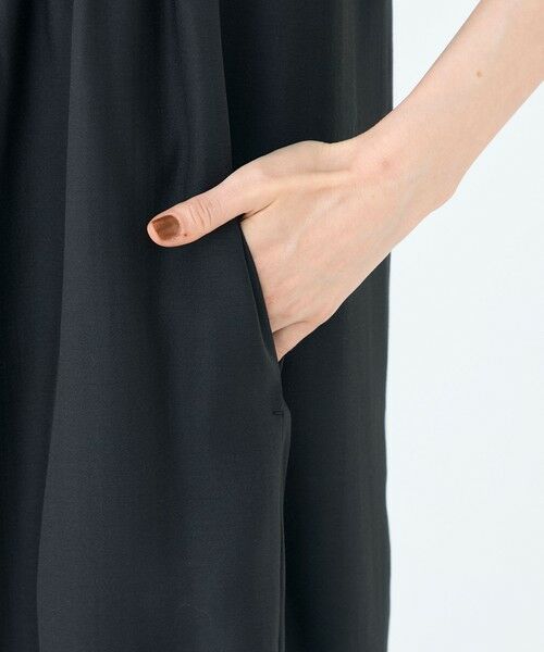 TOMORROWLAND / トゥモローランド ミニ丈・ひざ丈ワンピース | ベルベットコンビ Iラインワンピース | 詳細7