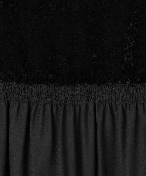 TOMORROWLAND / トゥモローランド ミニ丈・ひざ丈ワンピース | ベルベットコンビ Iラインワンピース | 詳細9