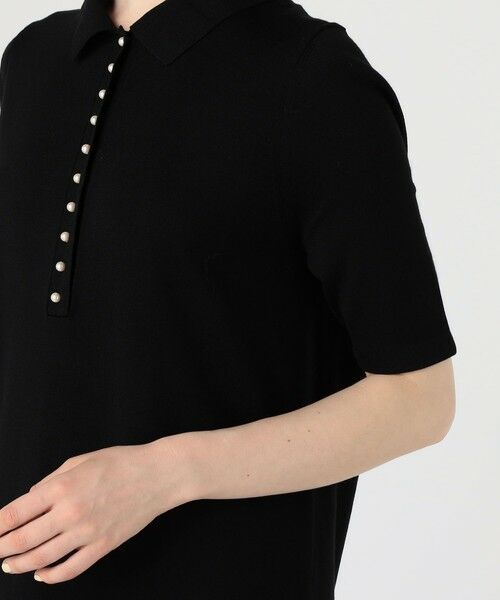 TOMORROWLAND / トゥモローランド ミニ丈・ひざ丈ワンピース | ウールポリエステルパールコンビ ポロロングワンピース | 詳細7