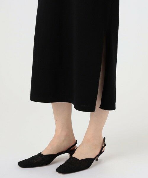 TOMORROWLAND / トゥモローランド ミニ丈・ひざ丈ワンピース | ウールポリエステルパールコンビ ポロロングワンピース | 詳細8