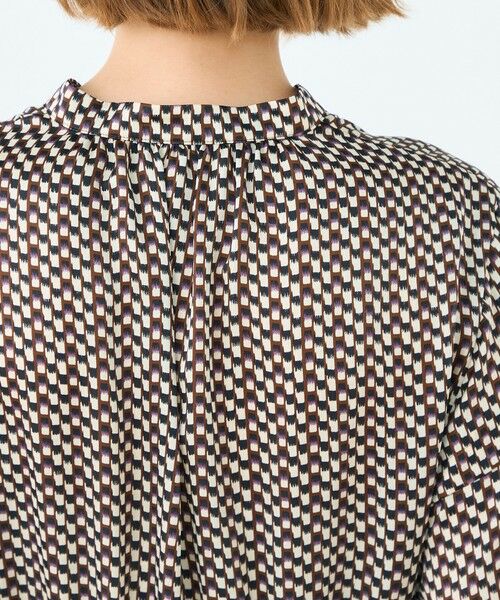 TOMORROWLAND / トゥモローランド ミニ丈・ひざ丈ワンピース | ラグスクエアプリント ウエストギャザーワンピース | 詳細5