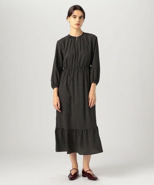 TOMORROWLAND / トゥモローランド ロング・マキシ丈ワンピース | ミニドットプリント ティアードワンピース | 詳細1