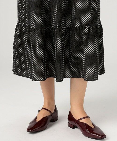 TOMORROWLAND / トゥモローランド ロング・マキシ丈ワンピース | ミニドットプリント ティアードワンピース | 詳細9