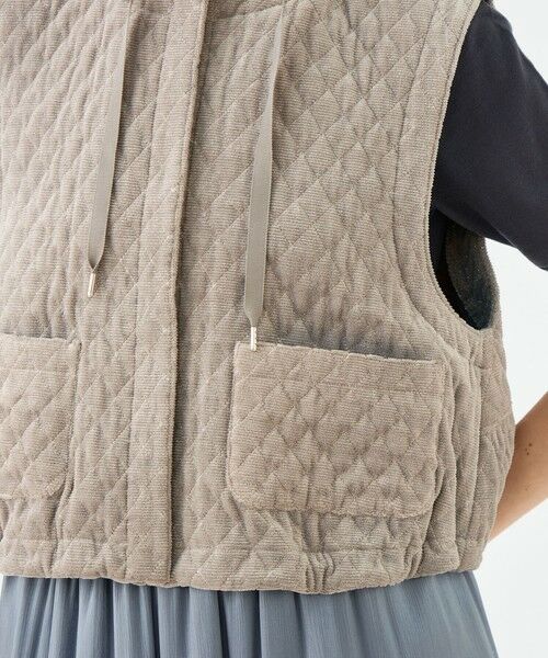 TOMORROWLAND / トゥモローランド ベスト | キルティングベロア ショートベスト | 詳細10