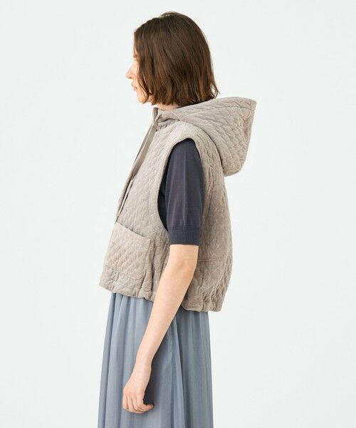 TOMORROWLAND / トゥモローランド ベスト | キルティングベロア ショートベスト | 詳細3