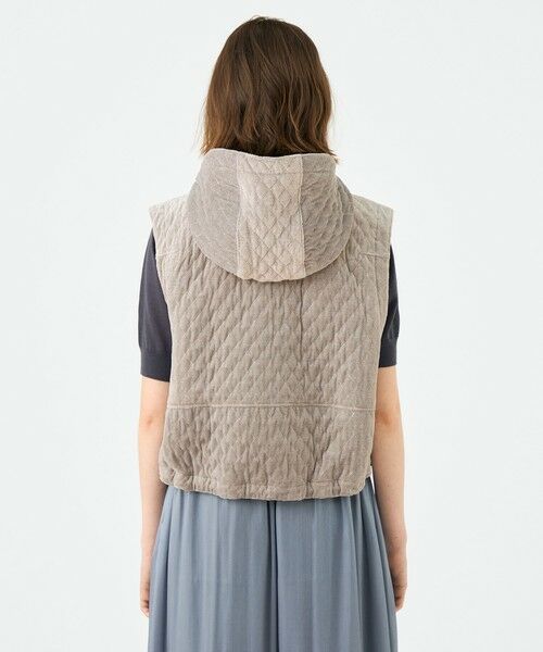 TOMORROWLAND / トゥモローランド ベスト | キルティングベロア ショートベスト | 詳細4