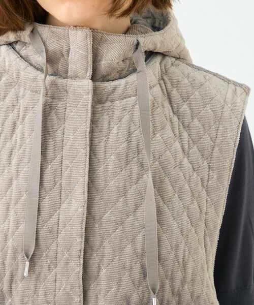 TOMORROWLAND / トゥモローランド ベスト | キルティングベロア ショートベスト | 詳細6