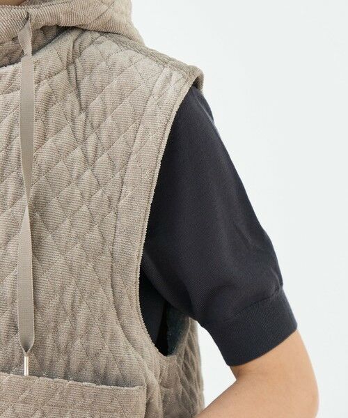 TOMORROWLAND / トゥモローランド ベスト | キルティングベロア ショートベスト | 詳細8