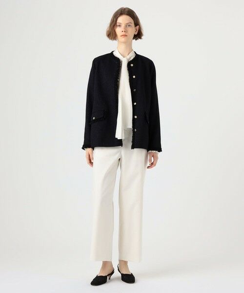 TOMORROWLAND / トゥモローランド ノーカラージャケット | クレストドビー Vクルージャケット | 詳細1