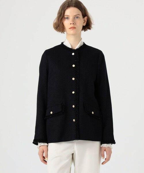 TOMORROWLAND / トゥモローランド ノーカラージャケット | クレストドビー Vクルージャケット | 詳細2