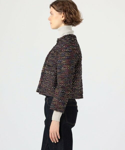 TOMORROWLAND / トゥモローランド ノーカラージャケット | フリンジヤーンツイード 4ポケットジャケット | 詳細3