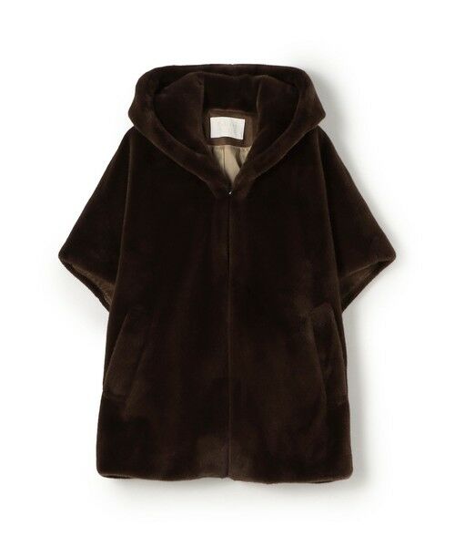 TOMORROWLAND / トゥモローランド その他アウター | スムースファー フーディーポンチョ | 詳細13