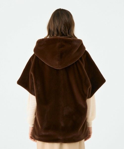 TOMORROWLAND / トゥモローランド その他アウター | スムースファー フーディーポンチョ | 詳細4