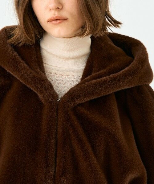 TOMORROWLAND / トゥモローランド その他アウター | スムースファー フーディーポンチョ | 詳細6