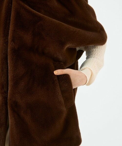 TOMORROWLAND / トゥモローランド その他アウター | スムースファー フーディーポンチョ | 詳細8