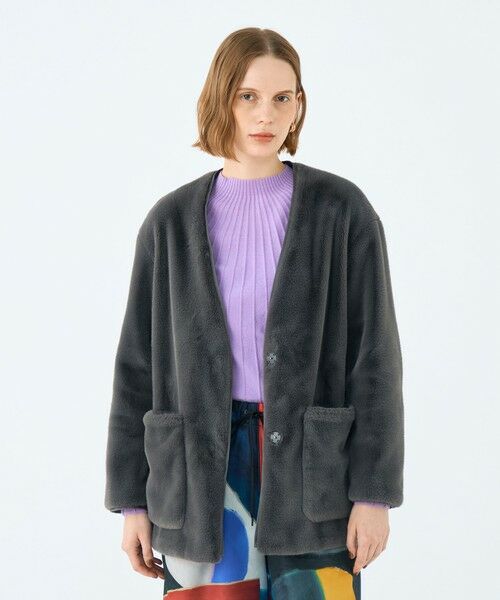 TOMORROWLAND / トゥモローランド その他アウター | スムースファー Vカラージャコット | 詳細2