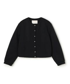 TOMORROWLAND / トゥモローランド ノーカラージャケット | リップルダンボール ライトクルーネックジャケット