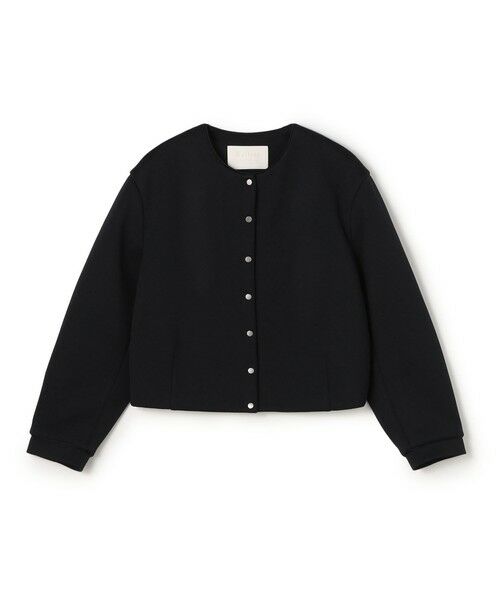 TOMORROWLAND/トゥモローランド リップルダンボール ライトクルーネックジャケット 69 ネイビー 36(9号) TOMORROWLAND/トゥモローランド リップルダンボール ライトクルーネックジャケット 69 ネイビー 36(9号)