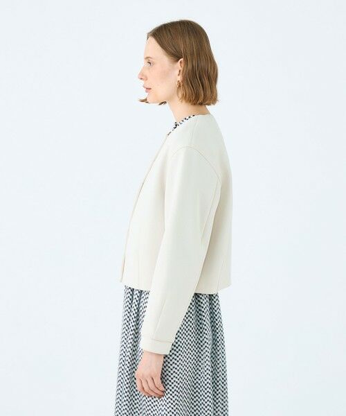 TOMORROWLAND / トゥモローランド ノーカラージャケット | リップルダンボール ライトクルーネックジャケット | 詳細3