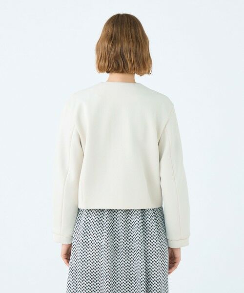 TOMORROWLAND / トゥモローランド ノーカラージャケット | リップルダンボール ライトクルーネックジャケット | 詳細4