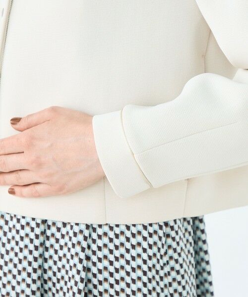 TOMORROWLAND / トゥモローランド ノーカラージャケット | リップルダンボール ライトクルーネックジャケット | 詳細7